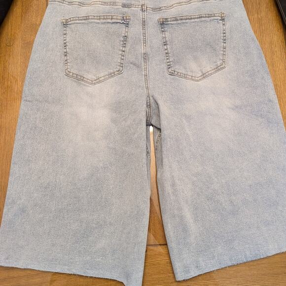 Women's WAX Jean Wide Leg Jorts Light blue Size Multipule - Picture 2 of 8